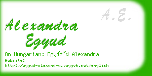 alexandra egyud business card